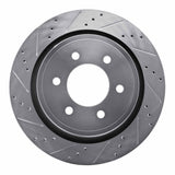 Dynamic Friction 2012-2020 Ford F-150 4WD Rear Left Drilled & Slotted Silver Brake Rotor by Dynamic Friction Company 631-54220L