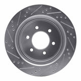Dynamic Friction 2012-2020 Ford F-150 RWD Rear Right Drilled & Slotted Silver Brake Rotor by Dynamic Friction Company 631-54220R