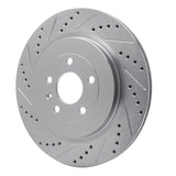 Dynamic Friction 2013-2019 Ford Taurus (Excl SHO) Rear Left Drilled & Slotted Silver Brake Rotor by Dynamic Friction Company 631-54222L