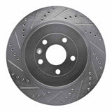 Dynamic Friction 2013-2019 Ford Taurus (Excl SHO) Rear Left Drilled & Slotted Silver Brake Rotor by Dynamic Friction Company 631-54222L