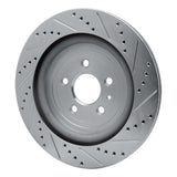 Dynamic Friction 2013-2019 Ford Taurus (Excl SHO) Rear Left Drilled & Slotted Silver Brake Rotor by Dynamic Friction Company 631-54222L