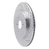 Dynamic Friction 2013-2019 Ford Flex Rear Right Drilled & Slotted Silver Brake Rotor by Dynamic Friction Company 631-54222R