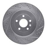 Dynamic Friction 2013-2019 Ford Flex Rear Right Drilled & Slotted Silver Brake Rotor by Dynamic Friction Company 631-54222R
