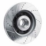 Dynamic Friction 2011-2025 Ford F-250 2WD (Super Duty) Front Right Drilled & Slotted Silver Brake Rotor by Dynamic Friction Company 631-54224R