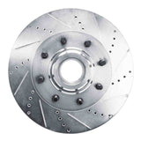 Dynamic Friction 2011-2025 Ford F-250 2WD (Super Duty) Front Right Drilled & Slotted Silver Brake Rotor by Dynamic Friction Company 631-54224R