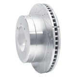 Dynamic Friction 2011-2022 Ford F-450 Super Duty Rear Left Drilled & Slotted Silver Brake Rotor by Dynamic Friction Company 631-54225L