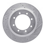 Dynamic Friction 2011-2022 Ford F-450 Super Duty Rear Right Drilled & Slotted Silver Brake Rotor by Dynamic Friction Company 631-54225R