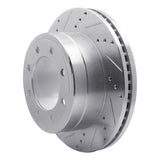 Dynamic Friction 2011-2022 Ford F-250 4WD (Super Duty) Rear Left Drilled & Slotted Silver Brake Rotor by Dynamic Friction Company 631-54227L