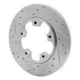 Dynamic Friction 2015-2025 Ford Transit-350/SRW Rear Left Drilled & Slotted Silver Brake Rotor by Dynamic Friction Company 631-54228L