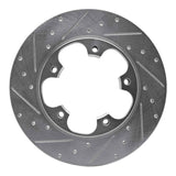 Dynamic Friction 2015-2025 Ford Transit-350/SRW Rear Left Drilled & Slotted Silver Brake Rotor by Dynamic Friction Company 631-54228L