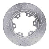 R1 Concepts 15-25 Ford Transit-350 HD/DRW Rear Left Drilled & Slotted Silver Brake Rotor by R1 Concepts RNC-631-54229L