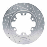Dynamic Friction 2015-2025 Ford Transit-250 Rear Right Drilled & Slotted Silver Brake Rotor by Dynamic Friction Company 631-54229R