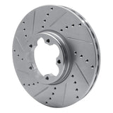 Dynamic Friction 2015-2025 Ford Transit-350 HD/DRW Front Left Drilled & Slotted Silver Brake Rotor by Dynamic Friction Company 631-54230L