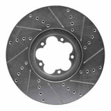 Dynamic Friction 2015-2025 Ford Transit-350 HD/DRW Front Left Drilled & Slotted Silver Brake Rotor by Dynamic Friction Company 631-54230L