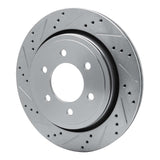 Dynamic Friction 2015-2017 Ford F-150 RWD Rear Left Drilled & Slotted Silver Brake Rotor by Dynamic Friction Company 631-54231L