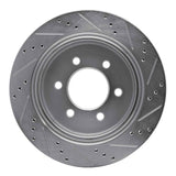 Dynamic Friction 2015-2017 Ford F-150 RWD Rear Left Drilled & Slotted Silver Brake Rotor by Dynamic Friction Company 631-54231L