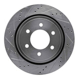 Dynamic Friction 2015-2017 Ford F-150 RWD Rear Left Drilled & Slotted Silver Brake Rotor by Dynamic Friction Company 631-54231L