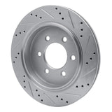 Dynamic Friction 2015-2017 Ford F-150 RWD Rear Left Drilled & Slotted Silver Brake Rotor by Dynamic Friction Company 631-54231L