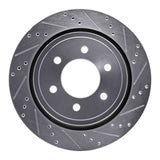 Dynamic Friction 2015-2017 Ford F-150 4WD Rear Right Drilled & Slotted Silver Brake Rotor by Dynamic Friction Company 631-54231R