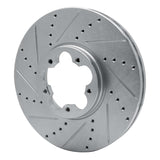 Dynamic Friction 2014-2019 Ford Transit-250 Front Left Drilled & Slotted Silver Brake Rotor by Dynamic Friction Company 631-54232L