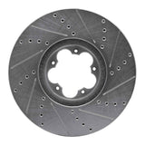 Dynamic Friction 2014-2019 Ford Transit-250 Front Left Drilled & Slotted Silver Brake Rotor by Dynamic Friction Company 631-54232L