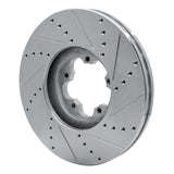 Dynamic Friction 2014-2019 Ford Transit-250 Front Left Drilled & Slotted Silver Brake Rotor by Dynamic Friction Company 631-54232L