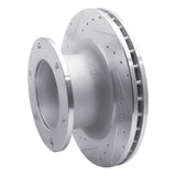 R1 Concepts 1983-1999 Ford LN600 Short Conventional (w/Front Disc) Front Left Drill/Slot Silver Brake Rotor by R1 Concepts 631-54244L