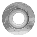 R1 Concepts 1983-1999 Ford LN600 Short Conventional (w/Front Disc) Front Left Drill/Slot Silver Brake Rotor by R1 Concepts 631-54244L