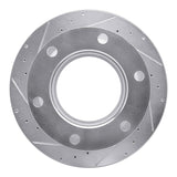 R1 Concepts 1983-1999 Ford LN600 Short Conventional (w/Front Disc) Front Left Drill/Slot Silver Brake Rotor by R1 Concepts 631-54244L