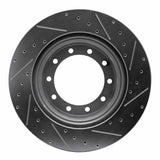 R1 Concepts 1973-2024 Beaver Motorcoach Contessa Rear Left/Front Left Left Drill & Slot Silver Brake Rotor