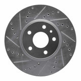 Dynamic Friction 2013-2020 Ford Special Service Police Sedan Front Left Drilled & Slotted Silver Brake Rotor by Dynamic Friction Company 631-54259L