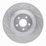 Dynamic Friction 2016-2018 Ford Focus Front Left Drilled & Slotted Silver Brake Rotor by Dynamic Friction Company 631-54261L