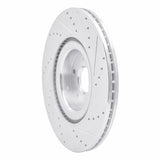 Dynamic Friction 2016-2018 Ford Focus Front Left Drilled & Slotted Silver Brake Rotor by Dynamic Friction Company 631-54261L