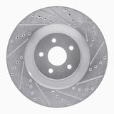 Dynamic Friction 2016-2018 Ford Focus Front Right Drilled & Slotted Silver Brake Rotor by Dynamic Friction Company 631-54261R