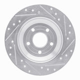 Dynamic Friction 2016-2025 Ford Focus Rear Left Drilled & Slotted Silver Brake Rotor by Dynamic Friction Company 631-54262L