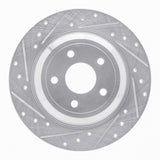 Dynamic Friction 2016-2025 Ford Focus Rear Left Drilled & Slotted Silver Brake Rotor by Dynamic Friction Company 631-54262L