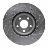 Dynamic Friction 2017-2020 Lincoln MKZ Front Left Drilled & Slotted Silver Brake Rotor by Dynamic Friction Company 631-54264L