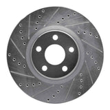 Dynamic Friction 2017-2020 Lincoln MKZ Front Left Drilled & Slotted Silver Brake Rotor by Dynamic Friction Company 631-54264L