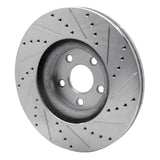 Dynamic Friction 2017-2020 Lincoln MKZ Front Left Drilled & Slotted Silver Brake Rotor by Dynamic Friction Company 631-54264L
