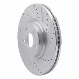 Dynamic Friction 2017-2020 Lincoln MKZ Front Right Drilled & Slotted Silver Brake Rotor by Dynamic Friction Company 631-54264R