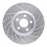 Dynamic Friction 2017-2020 Lincoln MKZ Front Right Drilled & Slotted Silver Brake Rotor by Dynamic Friction Company 631-54264R