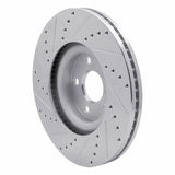 Dynamic Friction 2017-2020 Lincoln MKZ Front Right Drilled & Slotted Silver Brake Rotor by Dynamic Friction Company 631-54264R