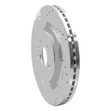 Dynamic Friction 2013-2019 Ford Taurus SHO Front Left Drilled & Slotted Silver Brake Rotor by Dynamic Friction Company 631-54266L