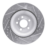 Dynamic Friction 2013-2019 Ford Taurus SHO Front Left Drilled & Slotted Silver Brake Rotor by Dynamic Friction Company 631-54266L