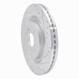 Dynamic Friction 2013-2019 Ford Taurus SHO Front Right Drilled & Slotted Silver Brake Rotor by Dynamic Friction Company 631-54266R