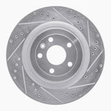 Dynamic Friction 2013-2019 Ford Taurus SHO Front Right Drilled & Slotted Silver Brake Rotor by Dynamic Friction Company 631-54266R