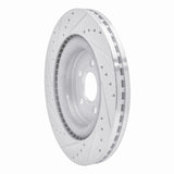 Dynamic Friction 2013-2019 Ford Taurus SHO Front Right Drilled & Slotted Silver Brake Rotor by Dynamic Friction Company 631-54266R