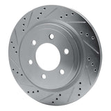 Dynamic Friction 2018-2021 Ford F-150 4WD Rear Left Drilled & Slotted Silver Brake Rotor by Dynamic Friction Company 631-54267L