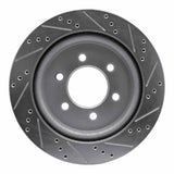 Dynamic Friction 2018-2021 Ford F-150 4WD Rear Left Drilled & Slotted Silver Brake Rotor by Dynamic Friction Company 631-54267L