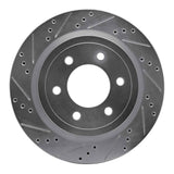 Dynamic Friction 2018-2021 Ford F-150 4WD Rear Left Drilled & Slotted Silver Brake Rotor by Dynamic Friction Company 631-54267L
